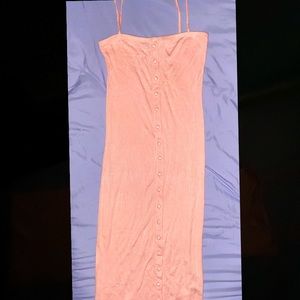 Pink Button Down Dress